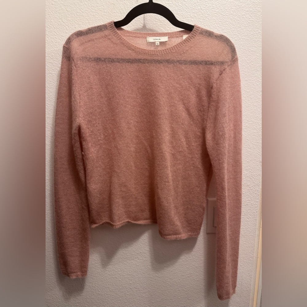 Vince Alpaca/Mohair Blush Knit Sweater